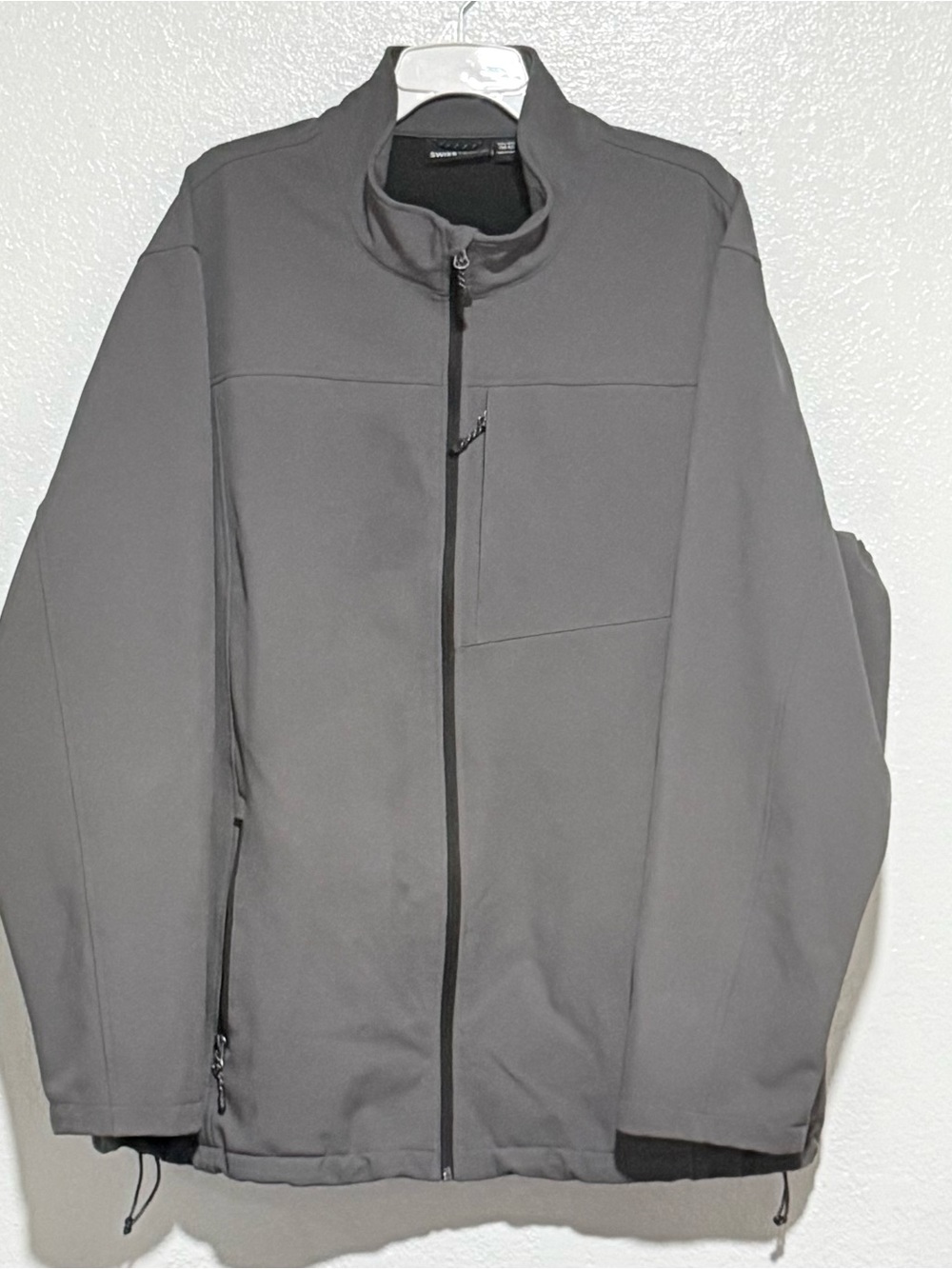 Swiss Tech Gray Performance Softshell Gray Jacket Size 2XL (50-52)Grid Pattern